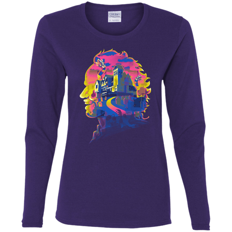 T-Shirts Purple / S Beetlejuice Silhouette Women's Long Sleeve T-Shirt