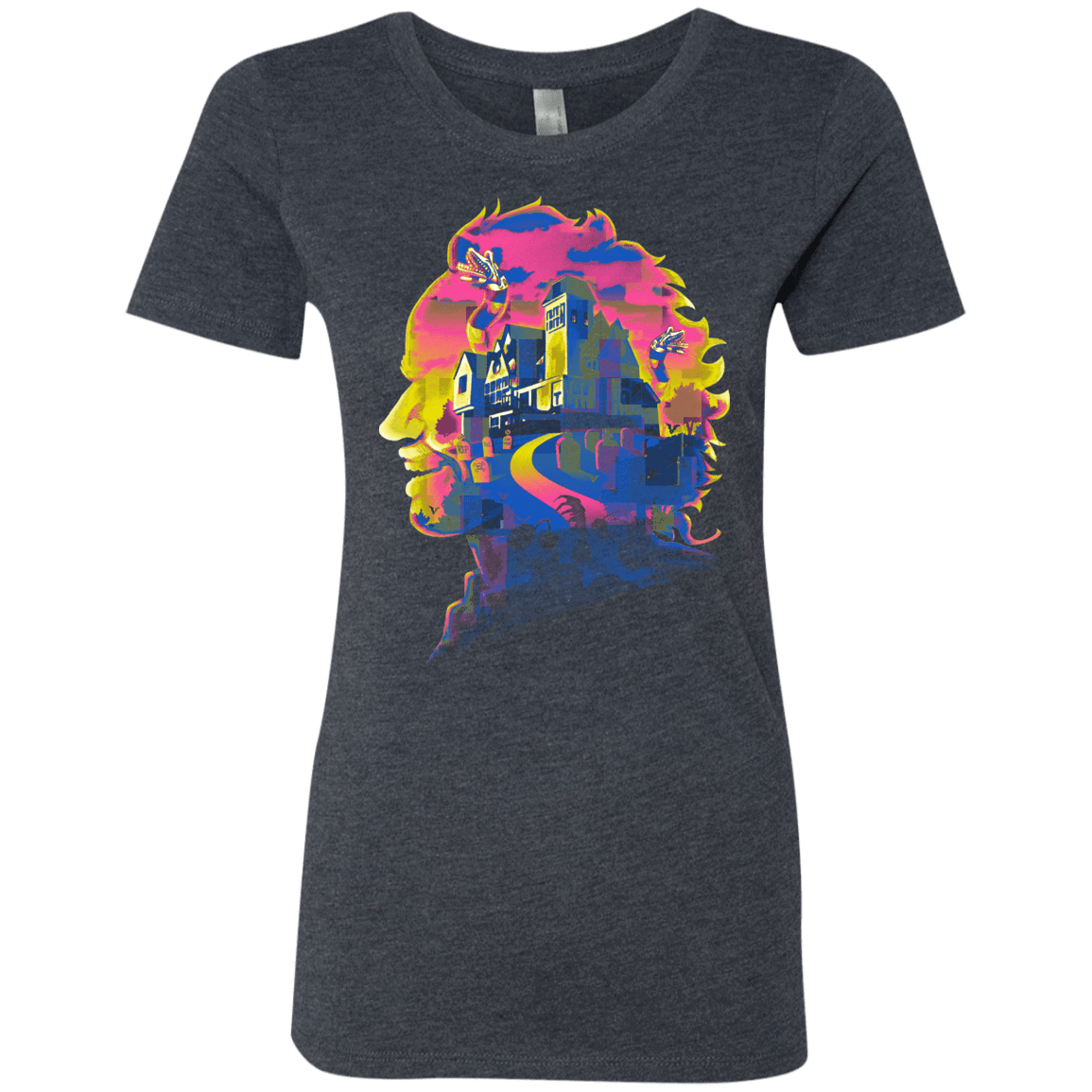 T-Shirts Vintage Navy / S Beetlejuice Silhouette Women's Triblend T-Shirt