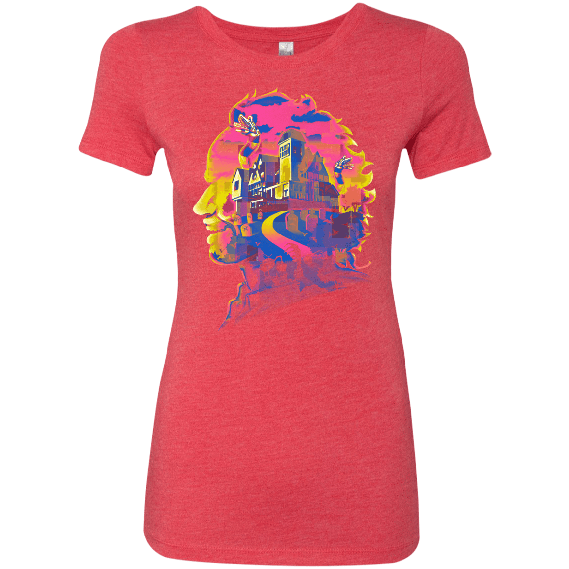 T-Shirts Vintage Red / S Beetlejuice Silhouette Women's Triblend T-Shirt