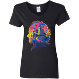 T-Shirts Black / S Beetlejuice Silhouette Women's V-Neck T-Shirt