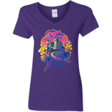 T-Shirts Purple / S Beetlejuice Silhouette Women's V-Neck T-Shirt