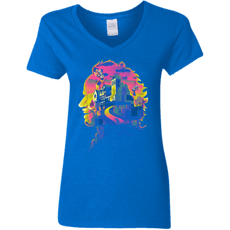 T-Shirts Royal / S Beetlejuice Silhouette Women's V-Neck T-Shirt