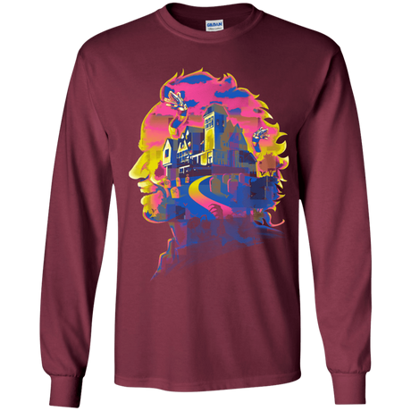 T-Shirts Maroon / YS Beetlejuice Silhouette Youth Long Sleeve T-Shirt