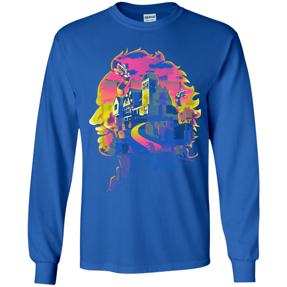 T-Shirts Royal / YS Beetlejuice Silhouette Youth Long Sleeve T-Shirt