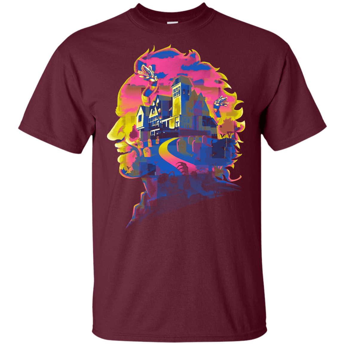 T-Shirts Maroon / YXS Beetlejuice Silhouette Youth T-Shirt