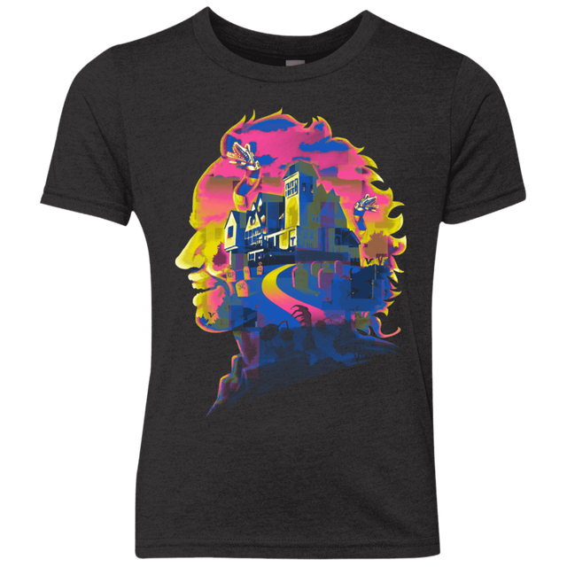 T-Shirts Vintage Black / YXS Beetlejuice Silhouette Youth Triblend T-Shirt