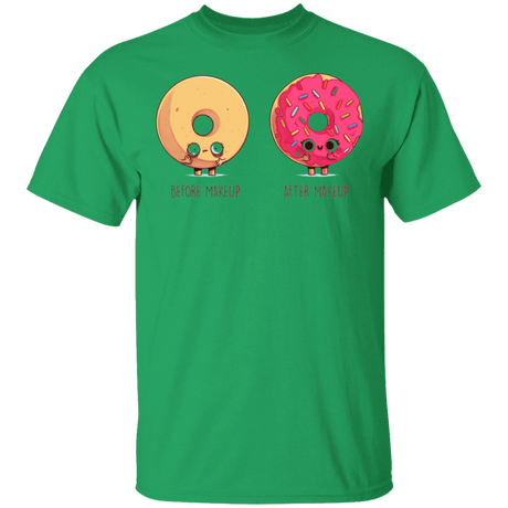T-Shirts Irish Green / S Before After Makeup Donut T-Shirt