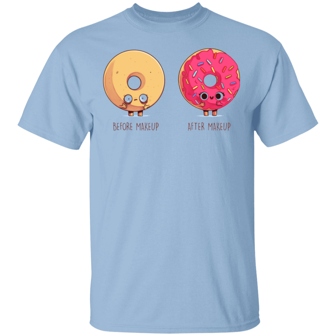 T-Shirts Light Blue / S Before After Makeup Donut T-Shirt