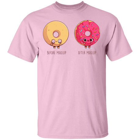 T-Shirts Light Pink / S Before After Makeup Donut T-Shirt