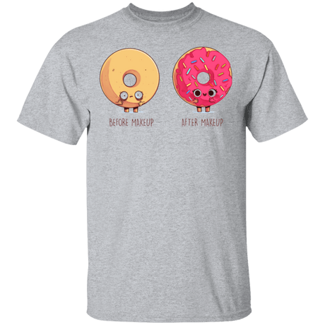 T-Shirts Sport Grey / S Before After Makeup Donut T-Shirt