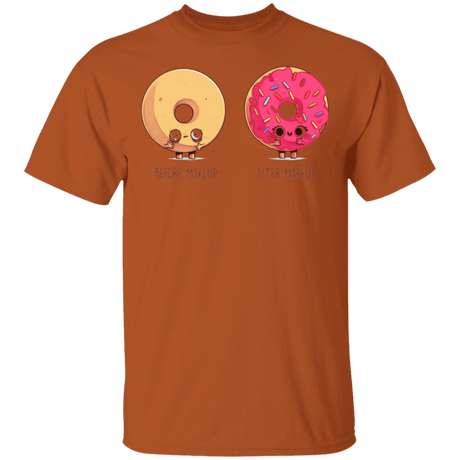 T-Shirts Texas Orange / S Before After Makeup Donut T-Shirt