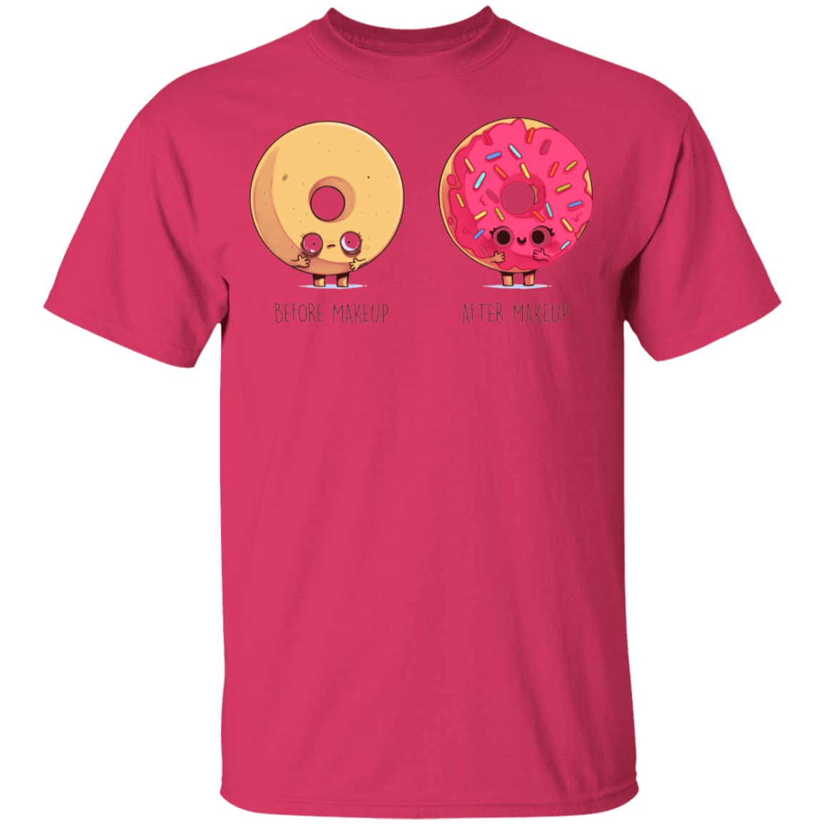 T-Shirts Heliconia / YXS Before After Makeup Donut Youth T-Shirt