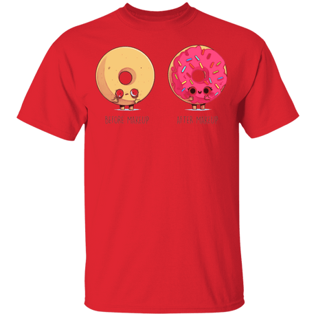 T-Shirts Red / YXS Before After Makeup Donut Youth T-Shirt