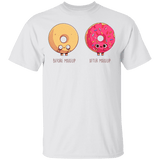 T-Shirts White / YXS Before After Makeup Donut Youth T-Shirt