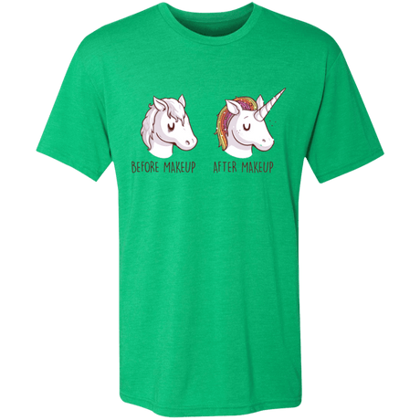 T-Shirts Envy / S Before After Makeup Unicorn Men's Triblend T-Shirt