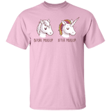 T-Shirts Light Pink / S Before After Makeup Unicorn T-Shirt