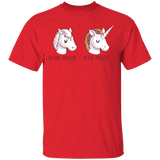 T-Shirts Red / S Before After Makeup Unicorn T-Shirt