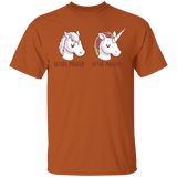 T-Shirts Texas Orange / S Before After Makeup Unicorn T-Shirt