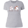 T-Shirts Heather Grey / S Before After Makeup Unicorn Women's Premium T-Shirt