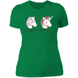 T-Shirts Kelly Green / S Before After Makeup Unicorn Women's Premium T-Shirt
