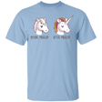 T-Shirts Light Blue / YXS Before After Makeup Unicorn Youth T-Shirt