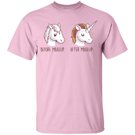 T-Shirts Light Pink / YXS Before After Makeup Unicorn Youth T-Shirt