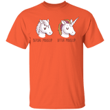 T-Shirts Orange / YXS Before After Makeup Unicorn Youth T-Shirt