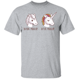 T-Shirts Sport Grey / YXS Before After Makeup Unicorn Youth T-Shirt