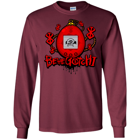 T-Shirts Maroon / S BeheGotchi Men's Long Sleeve T-Shirt