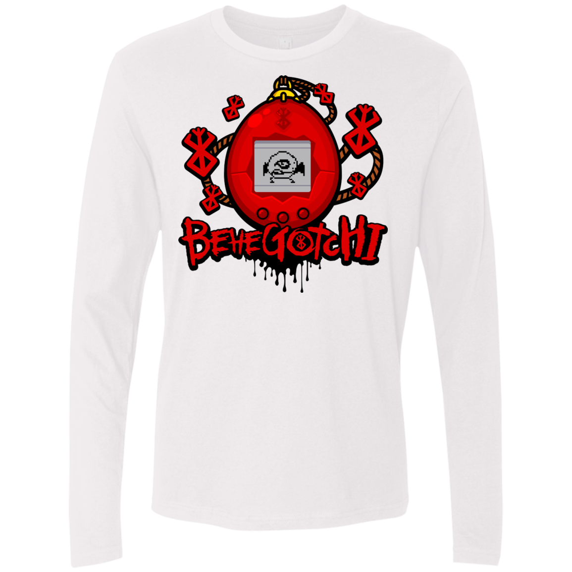T-Shirts White / S BeheGotchi Men's Premium Long Sleeve