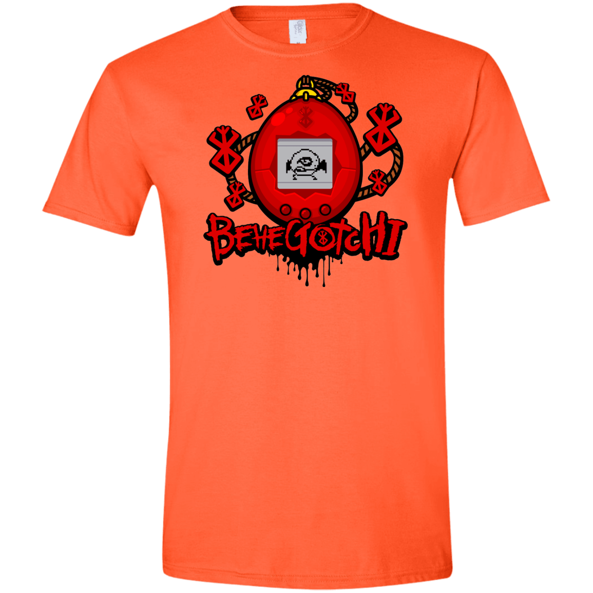 T-Shirts Orange / S BeheGotchi Men's Semi-Fitted Softstyle