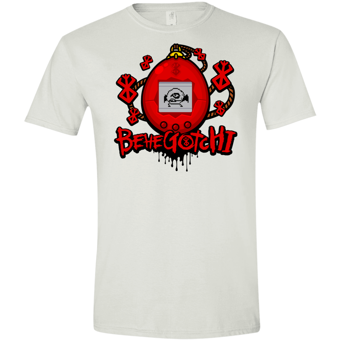 T-Shirts White / X-Small BeheGotchi Men's Semi-Fitted Softstyle