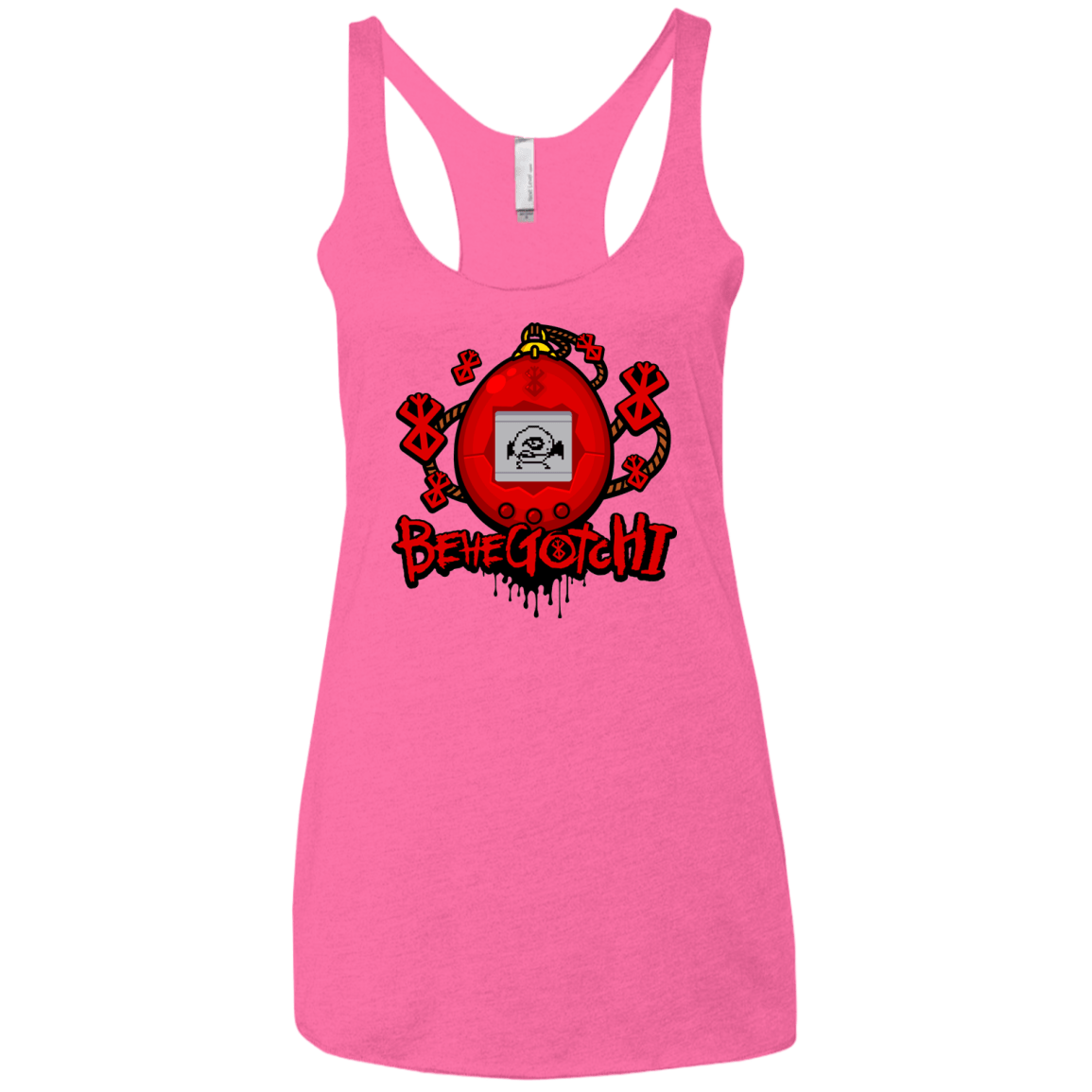 T-Shirts Vintage Pink / X-Small BeheGotchi Women's Triblend Racerback Tank