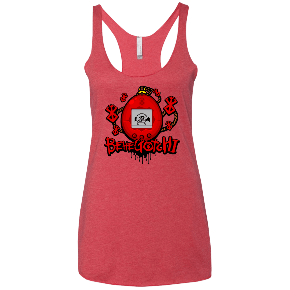 T-Shirts Vintage Red / X-Small BeheGotchi Women's Triblend Racerback Tank