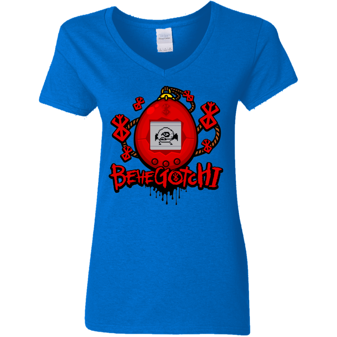 T-Shirts Royal / S BeheGotchi Women's V-Neck T-Shirt