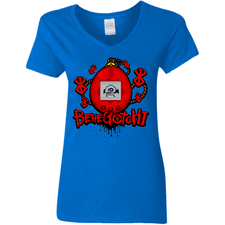 T-Shirts Royal / S BeheGotchi Women's V-Neck T-Shirt