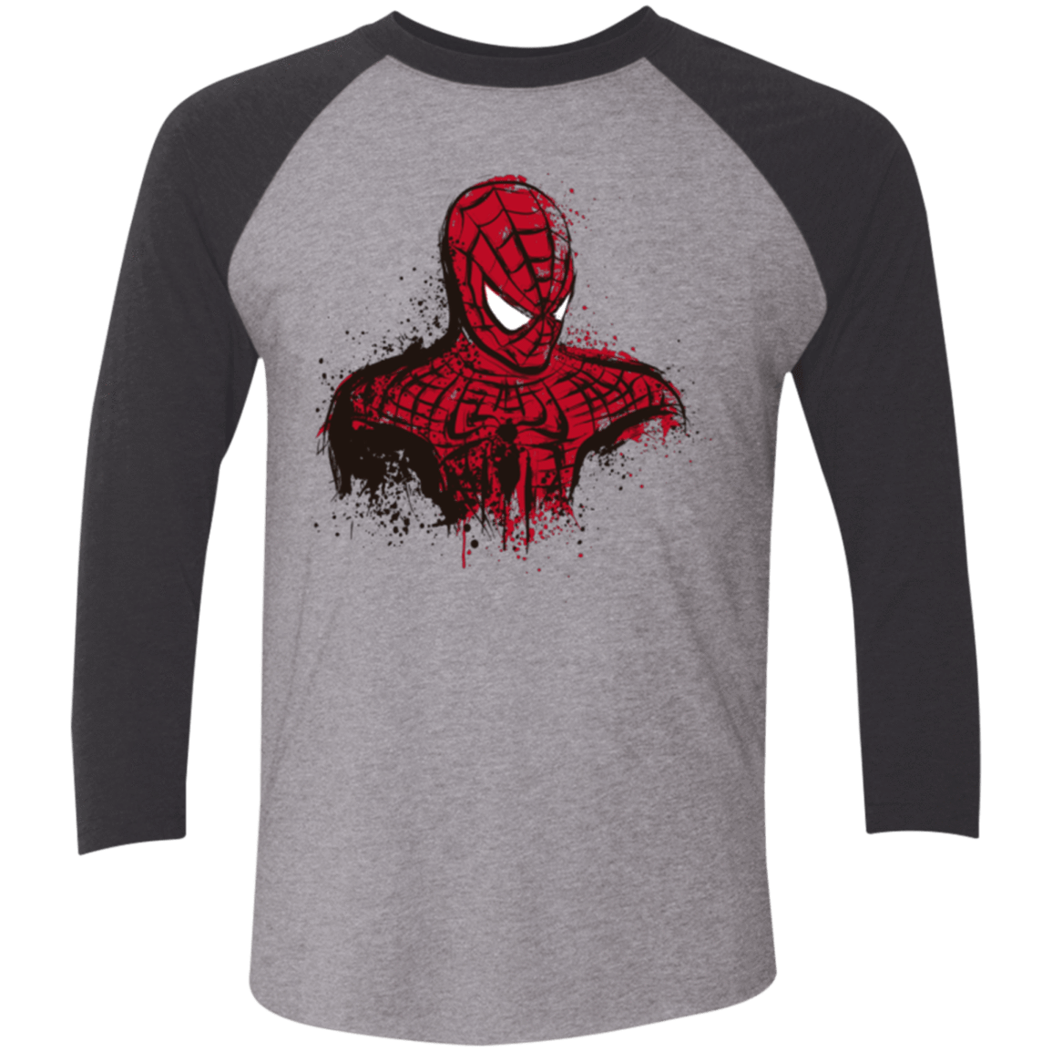 T-Shirts Premium Heather/ Vintage Black / X-Small Behind The Mask Men's Triblend 3/4 Sleeve