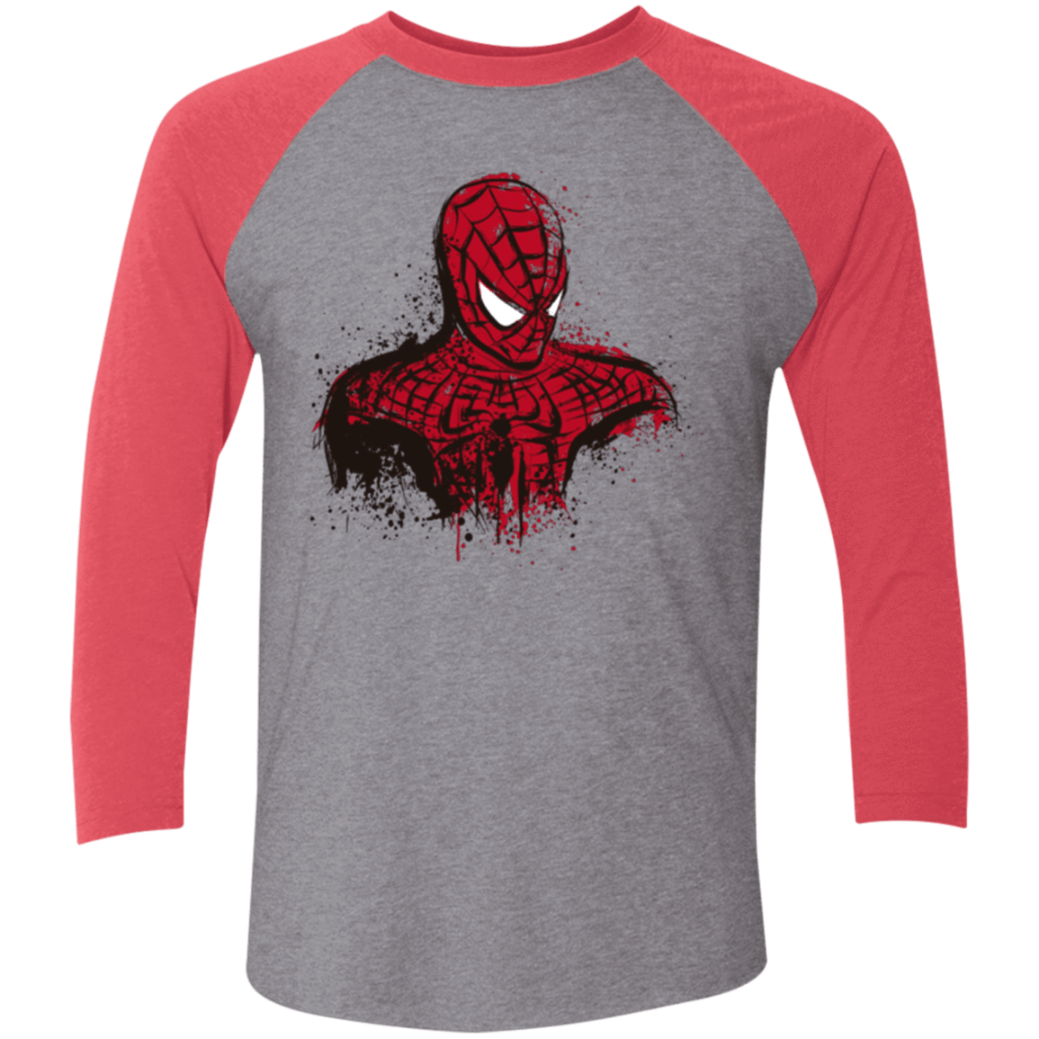 T-Shirts Premium Heather/ Vintage Red / X-Small Behind The Mask Men's Triblend 3/4 Sleeve