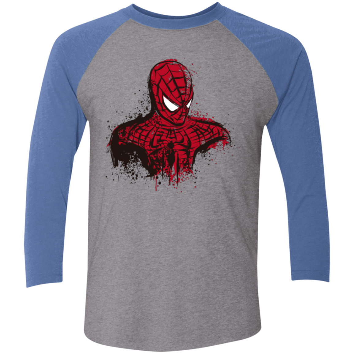 T-Shirts Premium Heather/ Vintage Royal / X-Small Behind The Mask Men's Triblend 3/4 Sleeve
