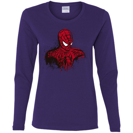 T-Shirts Purple / S Behind the Mask Women's Long Sleeve T-Shirt