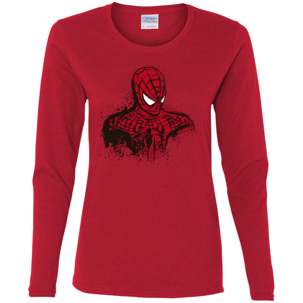 T-Shirts Red / S Behind the Mask Women's Long Sleeve T-Shirt