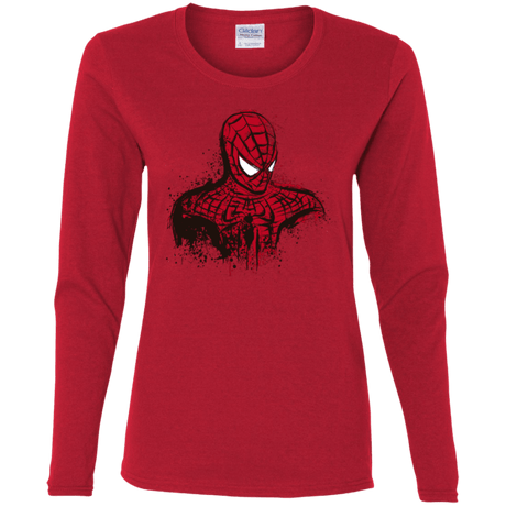 T-Shirts Red / S Behind the Mask Women's Long Sleeve T-Shirt