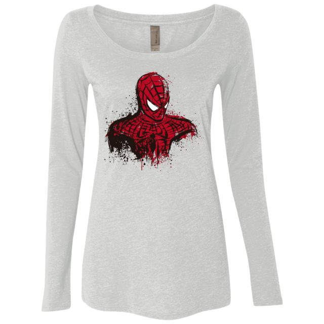 T-Shirts Heather White / Small Behind The Mask Women's Triblend Long Sleeve Shirt