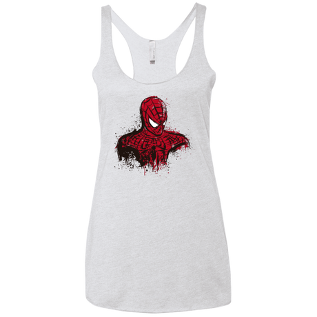 T-Shirts Heather White / X-Small Behind The Mask Women's Triblend Racerback Tank