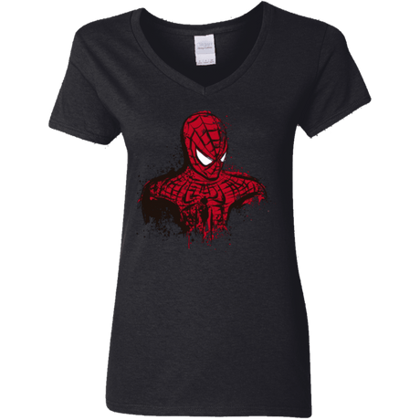 T-Shirts Black / S Behind the Mask Women's V-Neck T-Shirt