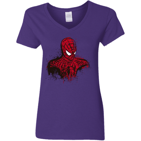 T-Shirts Purple / S Behind the Mask Women's V-Neck T-Shirt