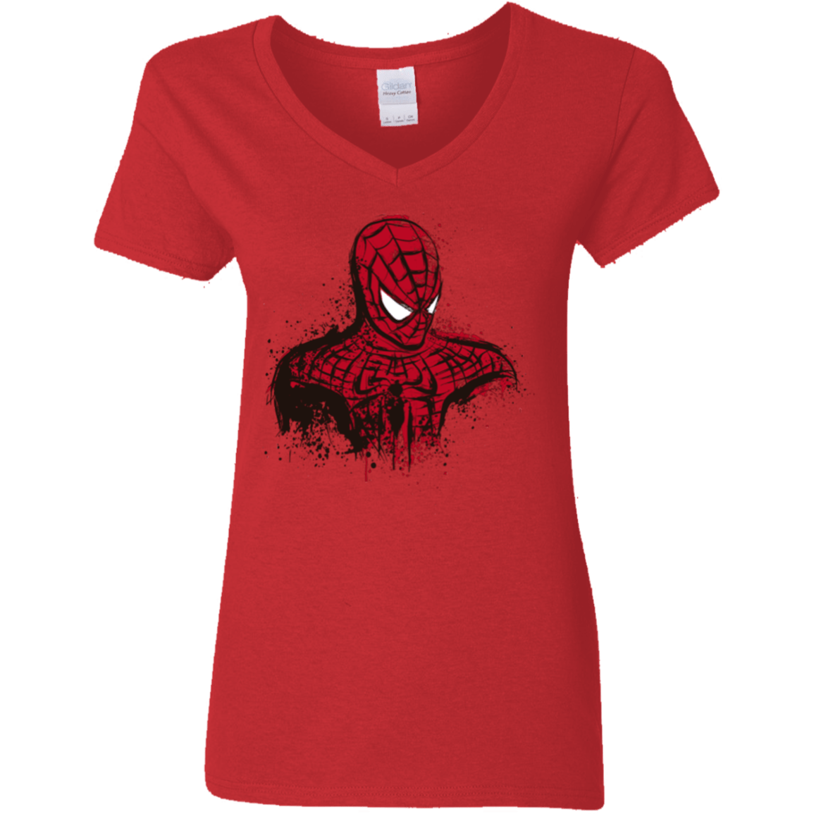 T-Shirts Red / S Behind the Mask Women's V-Neck T-Shirt