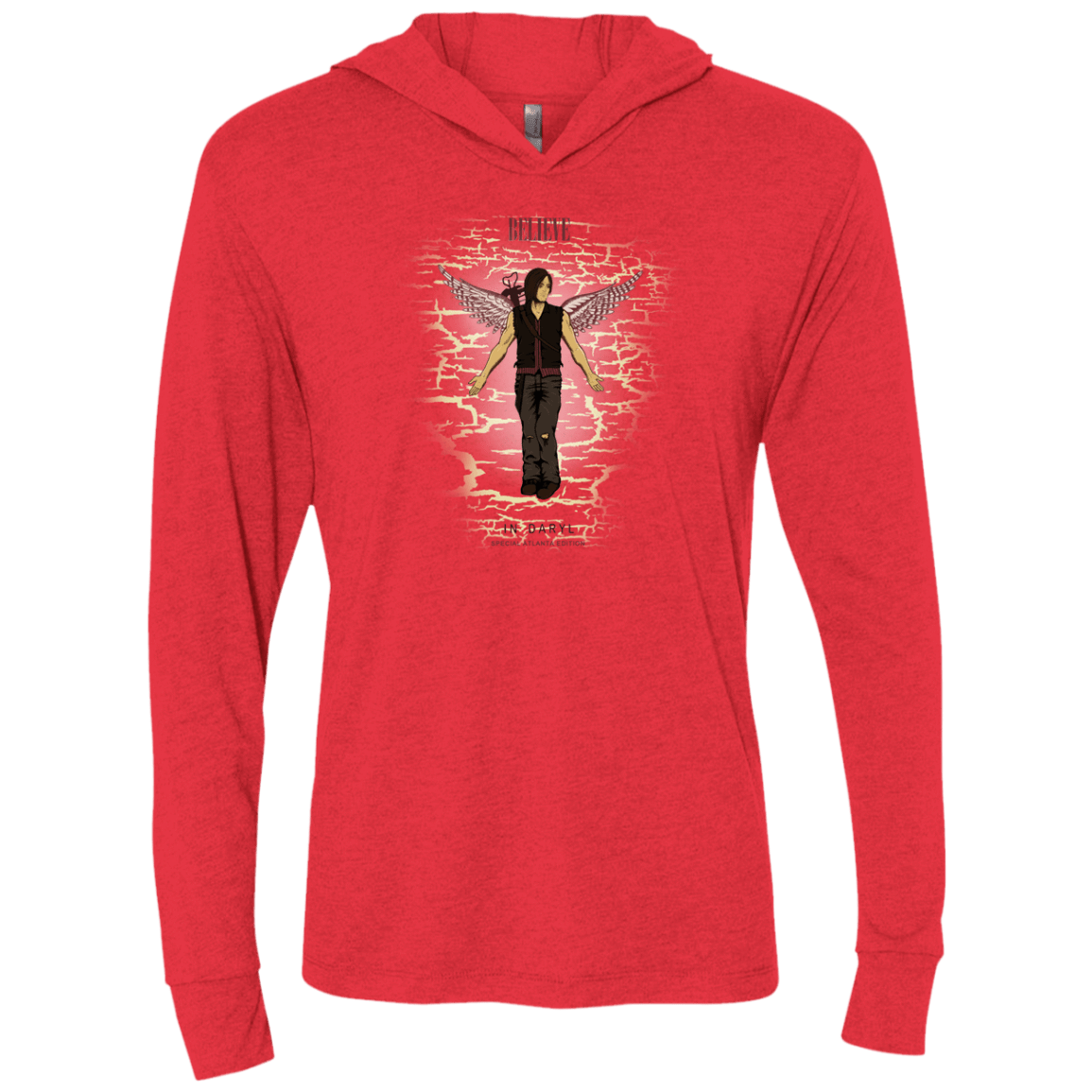 T-Shirts Vintage Red / X-Small Believe in Daryl Triblend Long Sleeve Hoodie Tee