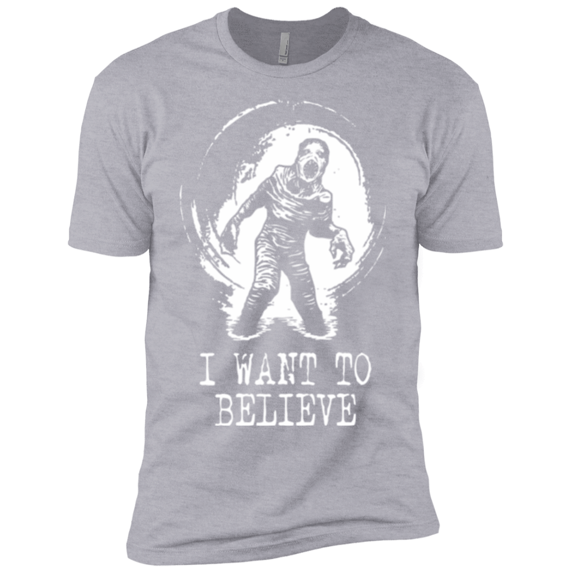 T-Shirts Heather Grey / YXS Believe in Flukeman Boys Premium T-Shirt