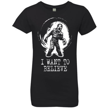 T-Shirts Black / YXS Believe in Flukeman Girls Premium T-Shirt